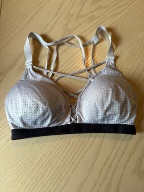 Victoria's Secret White & Black Strappy Perforated Bralette